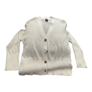 Creamy white gap short cardigan